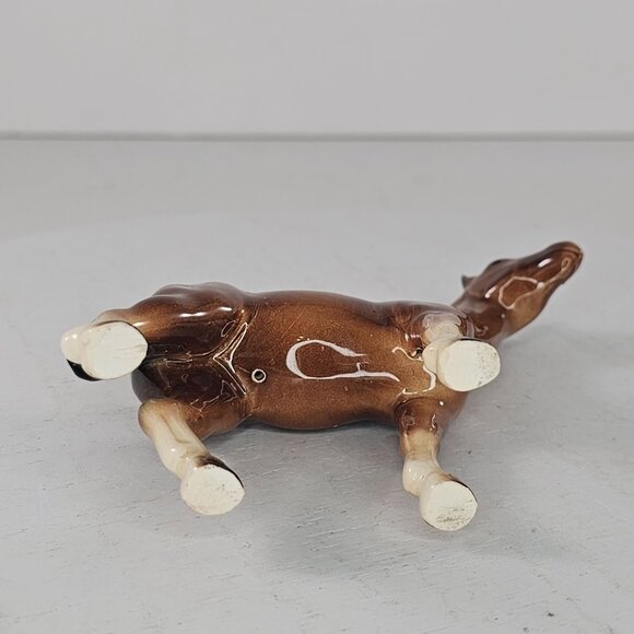 Vintage Brown Ceramic Horse Figurine Bay 3.5" Hertwig? - Picture 7 of 9
